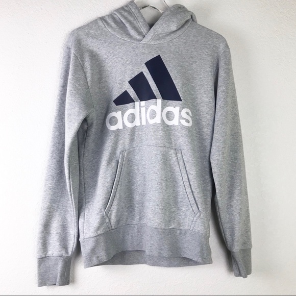 adidas men's essential linear logo pullover hoodie